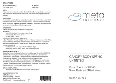 Package Label - META SKIN 205
